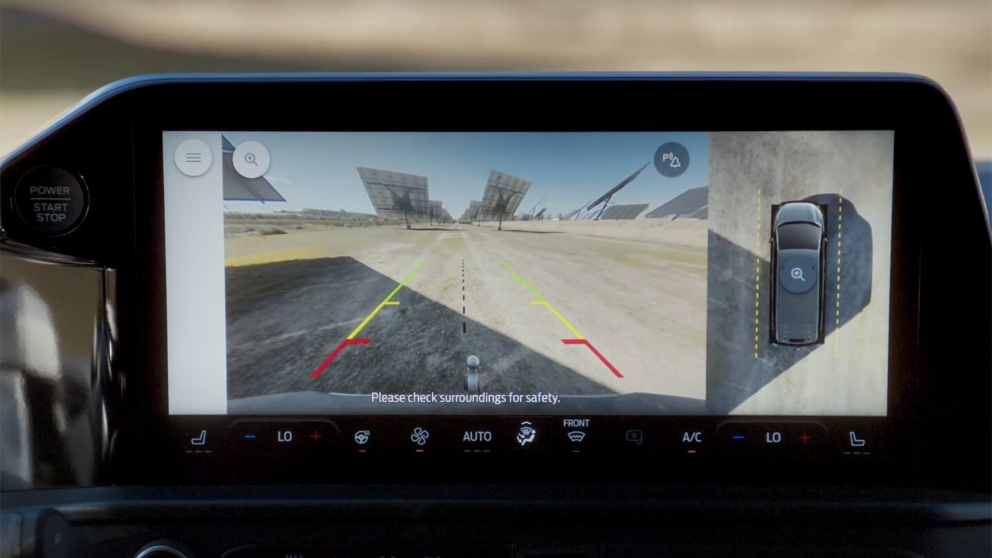 Detailansicht der Rundumkamera mit Split-View-Display.